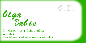 olga dabis business card